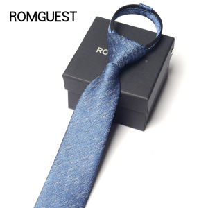 Romguest | Easy Wear Zipper Style Striped Tie 6cm