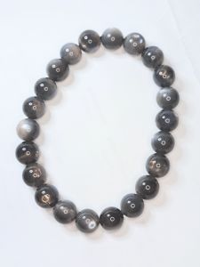 高货 骨干黑太阳石手串 high grade skeletal black sunstone crystal bracelet 8.5mm