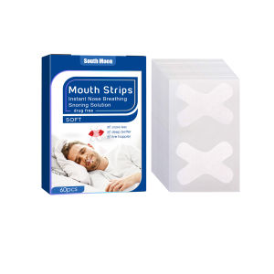 South Moon Stop Snoring Patch Anti Snore Strips Anti-open Mouth  Mouth Breathing Correction Sticker Gentle Sleep Mouthpiece Artifact Nasal Lip Mouth Tape（60pcs）