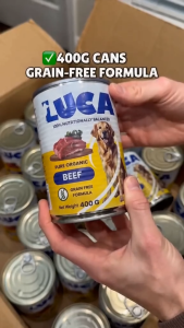 Luca Dog Food - Canned Wet Food Pure Organic Dog Food Canned Wet Food in Three Delicious Flavor