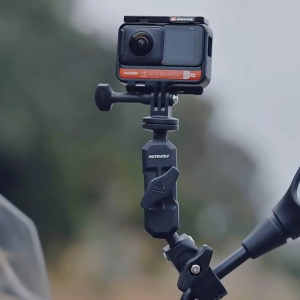 Motowolf Action Camera Holder for Motorcycles: Anti-Theft and Rugged Aluminum Alloy Design
