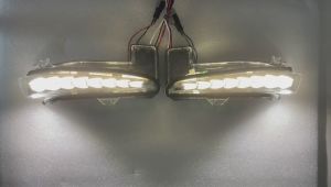 TCS TOYOTA ALTIS 2007-2013 CAR SIDE MIRROR LED LAMP CHROME CRYSTAL ALBINO ACCESSORIES PLUG & PLAY 1 SET 2PCS