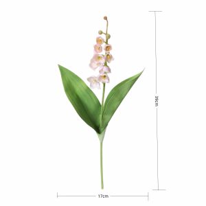 39 CM Artificial Lily of the Valley Stems 4 Colors Realistic Faux Flowers for Wedding Home Table Centerpiece DIY Floral Decor