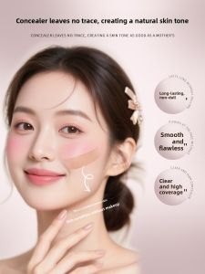 DIRUC Hydrating CC Cream Long-lasting Makeup Dry Skin Foundation Liquid BB Cream Air Cushion Compact Powder Base Beauty Tool
