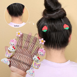 1Pc Cute Invisible Broken Hair Hairpin Children Tools Roll Curve Bangs Fixed Insert Comb Styling Accessories