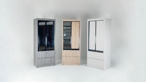 Squirrel Economic Small Wardrobe with Hidden Storage / Almari Baju Kecil