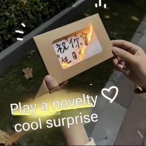 【NEW】Burning Card Happy Birthday Greeting Card Handmade diy Making Material Kit Flame Envelope Christmas Gift for Friend火焰燃烧贺卡