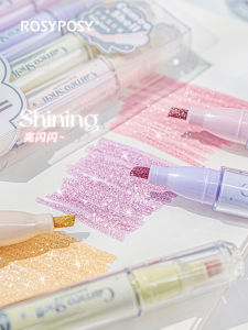 Rosyposy Fluorescent Pen High Capacity Shiny Marking Pen Colorful Student Use Notebook Pen Beautiful Appearance Large Capacity