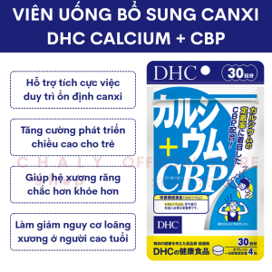 Viên uống bổ sung canxi DHC Calcium + CBP 30 ngày Nhật