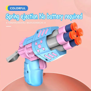 Kids Gun Toys Weapon Rotating Firing Pistol Foam Soft Bullet Toy Gun Launcher Children Outdoor Harmless Shooting Game Sports