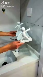 Drill-free installation Wall-Mounted Villain Racks Bathroom Free Perforated Wall Shelf Kitchen Vinegar And Seasoning