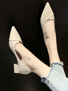 Black Meihui Shishang K-Style Flat Shoes with Medium Heel and Pointed Toe for Women Spring Season Fashion Footwear Meiqilong Meiyuan - Lazada