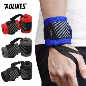 AOLIKES | AOLIKES 1 Pair Wristband Wrist Support Weight Lifting Gym Training Wrist Support Brace Straps Wraps Crossfit Powerlifting