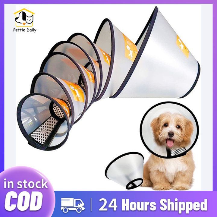 Pet Elizabeth Cone E Collar Dog Cat Head Cover Anti Bite Cone Pet Supplies Lazada PH