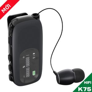 Tai Nghe Bluetooth 5.4 Không Dây K75 Lavalier Dành Cho Doanh Nhân Có Mic Khử Tiếng Ồn Thời Gian Đàm Thoại/nghe Nhạc 20 Giờ Màn Hình LCD Âm Thanh HIFI Chụp Ảnh Một Chạm