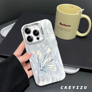 Butterfly Patterned Full Cover Anti-Fall Hard Shell Case for Apple 15 iPhone 14 pro AMX Pink Frosted Silicone Protective Cover