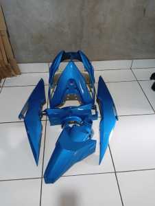 fulset cover body halus Honda beat ECO digital biru metalik th 2017-2019