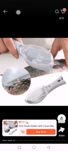 Fish Scale Grater with Cover Manual Fish Scale Removal with Storage Container Kitchen Gadget
