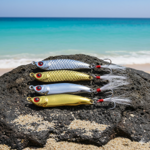 4pcs 10g 15g 20g Metal Spoon Fishing Lures Set Artificial Spinner Hard Bait with Feather Hook Saltwater Jigging Lure for Pike