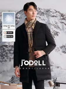 JODOLL | Áo Khoác Lông vũ Mùa Đông Màu Đen cho Nam