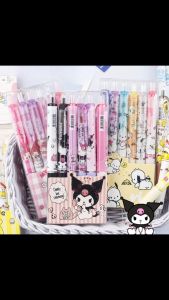 WriteWise STORE ปากกาเจลซานริโอ 0.5มม. คลิก สีดำ 6 ชิ้นใน 1 กล่อง หัวเติม ST สีดำ 0.5 มม. 50 ชิ้นใน 1 ลำกล้อง A055