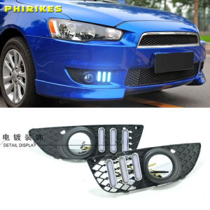 1 Set For Mitsubishi Lancer EX 2009 2010 2011 2012 2013 2014 LED DRL Daytime Running Lights Daylight Fog Head Lamp