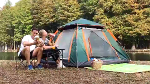 Outdoor Tent 4-5 Persons Auto Tent Camping Tent Family Tent Waterproof Automatic Double-Layer