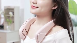 [✅SG Ready Stock] Portable Neck Fan 6000mAh USB Rechargeable  Mini Neck Hanging Fan Silicone material 360° adjustment