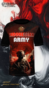 Kaos / jersey Indonesian Army baju murah olahraga pria dryfit single print tempur 02