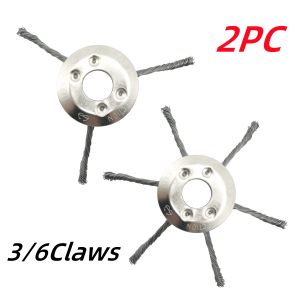 LUSQI 2PC 8/9Inch Steel Wire Wheel Head Grass Trimmer Head Universal Weed Brush Removal Moss Rust Fit Gasoline Brushcutter