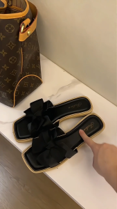 2026 New Flat Sandals For Women Bow Sandals Platform Sandals For Girls Fashion Slippers For Women