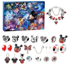 Bộ Dụng Cụ Làm Vòng Tay Vòng Cổ Tự Làm Disney Stitch Đếm Ngược Giáng Sinh 24 Ngày Dành Cho Bé Gái - Quà Tặng Liên Quan Đến Hoạt Hình