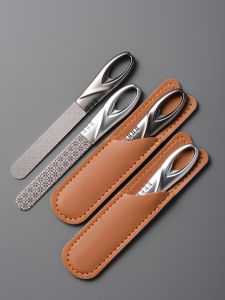 Máy Xay Móng Tay Bằng Thép Không Gỉ Có Lỗ Hai Mặt Dụng Cụ Chăm Sóc Móng Tay Móc Khóa Dụng Cụ Làm Đẹp Thương Hiệu Qing Shu Ling