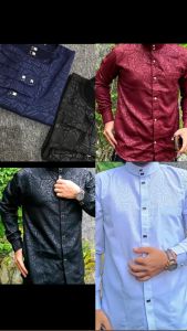 KEMEJA KOKO SULTAN MOTIF ETNIK BAHAN EMBOS PREMIUM ADEM TIDAK PANAS KANCING INFOR