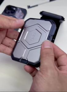 UAG Magnetic Wallet With Stand  Metal Magnetic Card Case Holder 2-in-1 Folding Multifunctional | Magsafe Magnetic Phone Holder | Bank Card Organizer Portable & Carrying Suitable for iPhone Samsung