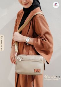 HARUKA BAG BIRU TSABITA TAW SELEMPANG BAHAN KULIT SINTETIS WATERPROFF
