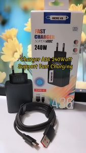 Charger OPP A36 Full Black 240W Fast Charger Super VOOC Support Fast Charging