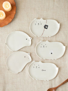 Phong Cách Nhật Bản Vẽ Tay Underglaze Đĩa Ăn Tráng Miệng Nhà Hàng Khách Sạn Khay Đựng Bánh Ngọt Trà Chiều Đĩa Trái Cây Nhà Bánh