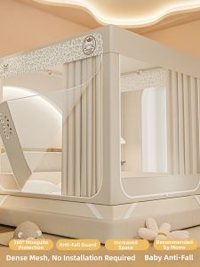 Kiss Dear | Light-blocking Bed Canopy with Dustproof Top and Zipper for Home Bedroom Use