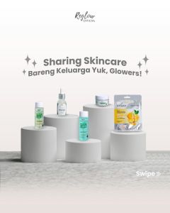 Reglow skincare paket komplit cream siang malam facial wash toner Micellarwater serum sheetmask mencerahkan memutihkan memudarkan flek hitam anti acne  cream pencerah wajah glowing original series