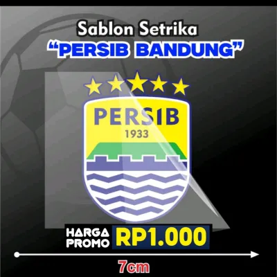 (harga promo 10pcs) STIKER SABLON LOGO PERSIB / SABLON SETRIKA / SABLON DTF / SABLON SATUAN