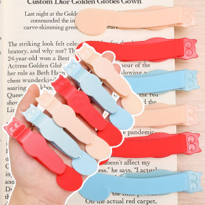 หน้าที่คั่นหนังสือเครื่องหมายแมวสร้างสรรค์-พลิกที่คั่นหนังสือมาร์คเกอร์คั่นหน้าหนังสืออุปกรณ์เสริมการอ่านหนังสือตัวหนีบ