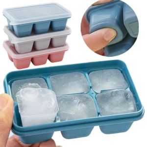 3Pcs 6 Grids Ice Maker Trays with Lid / Pudding Mould / Ice Cube Mold / Easy-Release Ice Molds Silicone