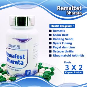 100% ORIGINAL - REMAFOST BHARATA - OBAT HERBAL REMATIK ASAM URAT SARAF KEJEPIT NYERI SENDI TULANG