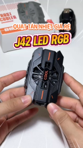 Quạt tản nhiệt điện thoại sò lạnh J42 Led RGB giảm nhiệt nhanh chơi game pubg freefire liên quân