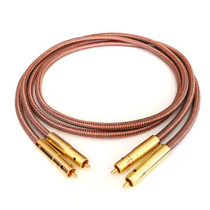 JinGaoHai 40th Anniversary Edition High Fidelity Signal Cable Dual Lotus Audio Line Audio Equipment Connection Line Male to Male