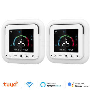 MANHOT Smart Thermostat WiFi AC Air Conditioner IR Temperature Humidity Infrared USB Power LCD Control Touch Screen Google Home