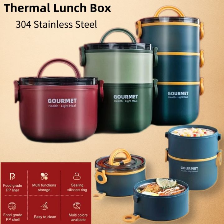 Gourmet Thermal Lunch Box Stainless Steel Food Container/Portable