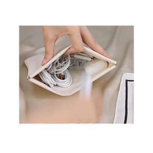 Túi đựng tai nghe sạc điện thoại đồ trang điểm tiện lợi ví đựng tiền xu son môi mini bằng da PU có thể xếp gọn-HAUSE