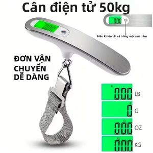 1 Máy Tính Cân Điện Tử Di Động Mini 50Kg Hành Lý Cầm Tay Cân Dễ Dàng Sử Dụng Cân Nhà Bếp Cho Du Lịch